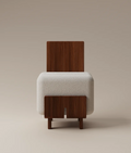 Boucle Wood-Frame Dining Chair